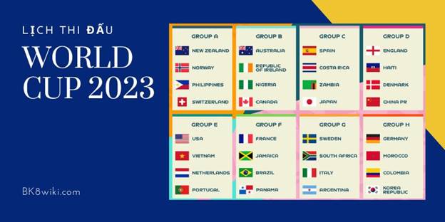 Bảng thi đấu World Cup 2023